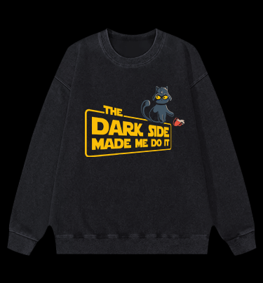 Star Cat Vintage Washed 100% Cotton Sweatshirt