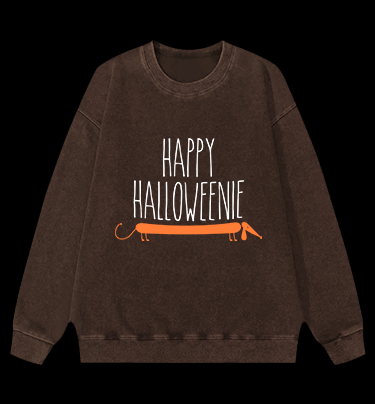 Halloween Dachshund Vintage Washed 100% Cotton Sweatshirt