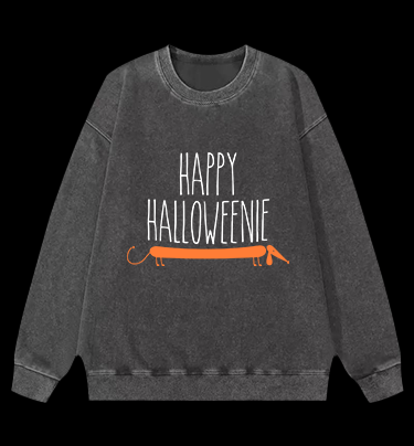 Halloween Dachshund Vintage Washed 100% Cotton Sweatshirt