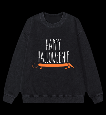 Halloween Dachshund Vintage Washed 100% Cotton Sweatshirt