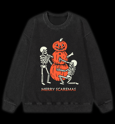 Merry Scaremas Vintage Washed 100% Cotton Sweatshirt