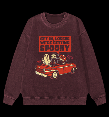 Halloween Losers Vintage Washed 100% Cotton Sweatshirt