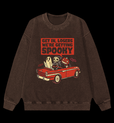 Halloween Losers Vintage Washed 100% Cotton Sweatshirt