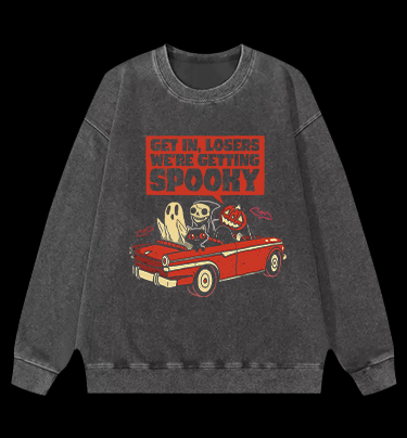 Halloween Losers Vintage Washed 100% Cotton Sweatshirt