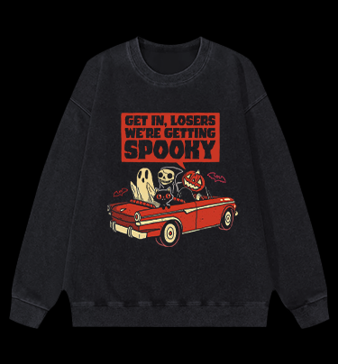 Halloween Losers Vintage Washed 100% Cotton Sweatshirt
