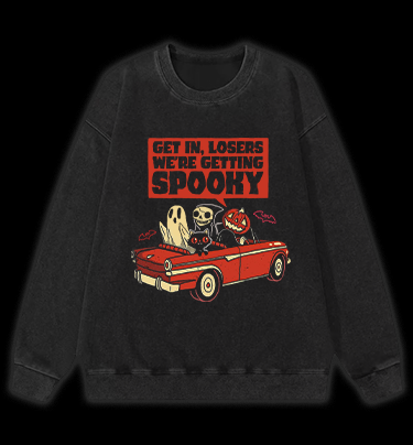 Halloween Losers Vintage Washed 100% Cotton Sweatshirt
