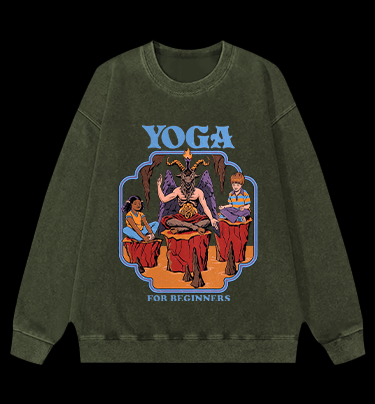 Yoga Goat Vintage Washed 100% Cotton Sweatshirt