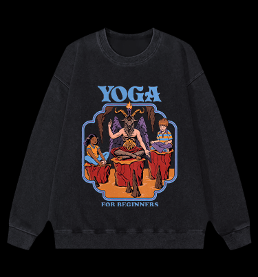 Yoga Goat Vintage Washed 100% Cotton Sweatshirt