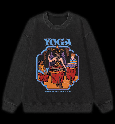 Yoga Goat Vintage Washed 100% Cotton Sweatshirt