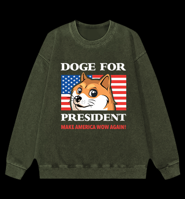 Trump Goge Vintage Washed 100% Cotton Sweatshirt