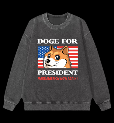 Trump Goge Vintage Washed 100% Cotton Sweatshirt