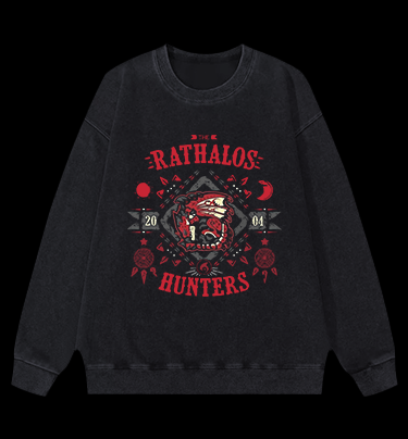 Monster Hunter Vintage Washed 100% Cotton Sweatshirt