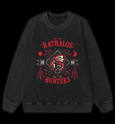 Monster Hunter Vintage Washed 100% Cotton Sweatshirt