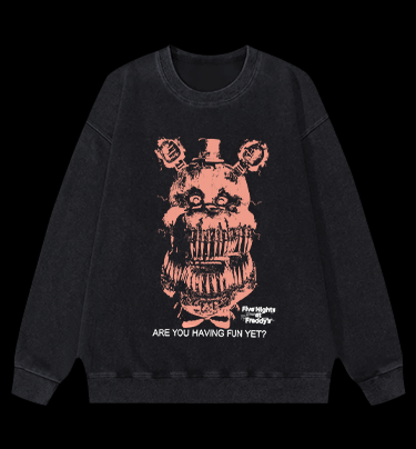 Five Nights at Freddy's Bear Vintage Washed 100% Cotton Sweatshirt