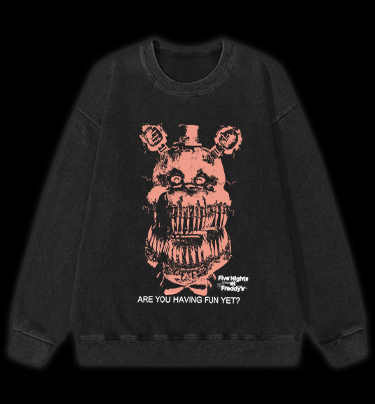 Five Nights at Freddy's Bear Vintage Washed 100% Cotton Sweatshirt