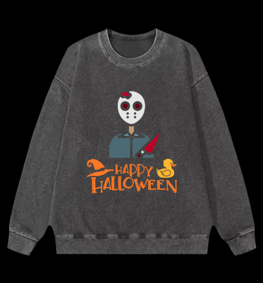 Friday the 13th Halloween Vintage Washed 100% Cotton Sweatshirt