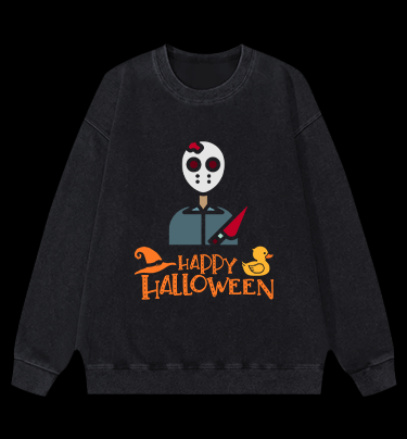 Friday the 13th Halloween Vintage Washed 100% Cotton Sweatshirt