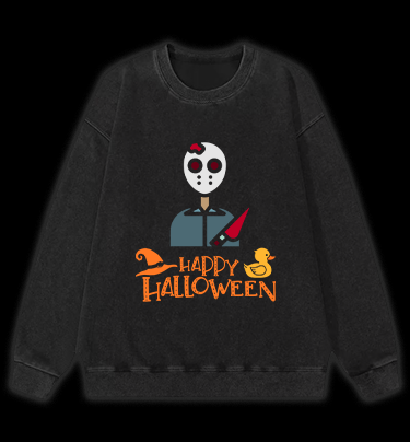 Friday the 13th Halloween Vintage Washed 100% Cotton Sweatshirt