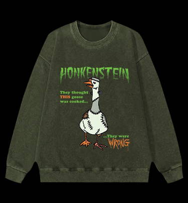 The Undead Goose Vintage Washed 100% Cotton Sweatshirt