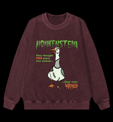 The Undead Goose Vintage Washed 100% Cotton Sweatshirt