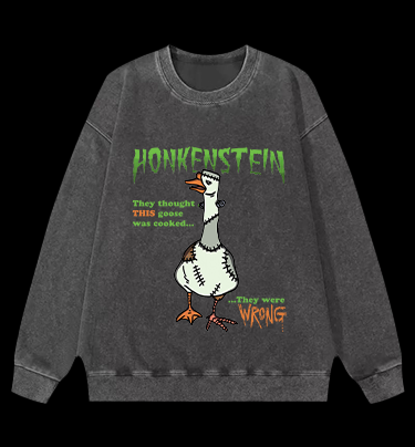 The Undead Goose Vintage Washed 100% Cotton Sweatshirt