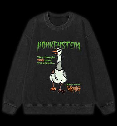 The Undead Goose Vintage Washed 100% Cotton Sweatshirt