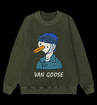 Van Gogh Goose Vintage Washed 100% Cotton Sweatshirt