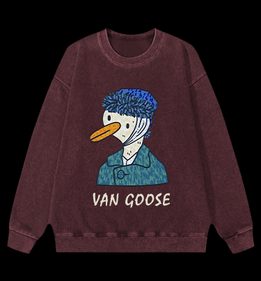 Van Gogh Goose Vintage Washed 100% Cotton Sweatshirt