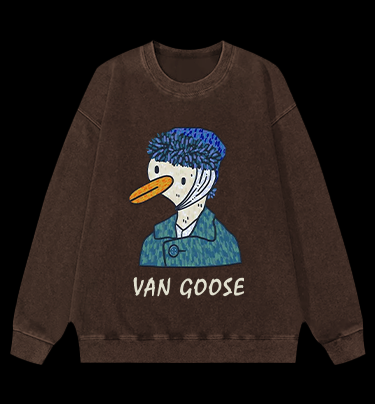 Van Gogh Goose Vintage Washed 100% Cotton Sweatshirt