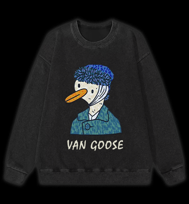 Van Gogh Goose Vintage Washed 100% Cotton Sweatshirt