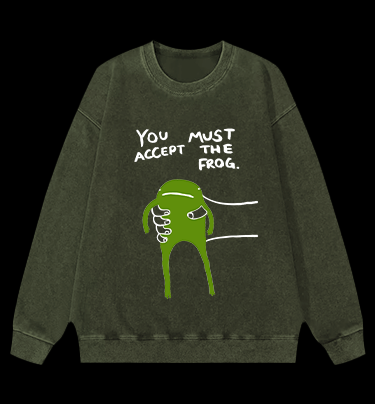 Give You Frog Kids Vintage Washed 100% Cotton Sweatshirt