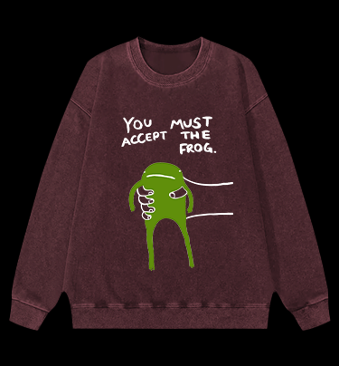 Give You Frog Kids Vintage Washed 100% Cotton Sweatshirt