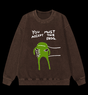 Give You Frog Kids Vintage Washed 100% Cotton Sweatshirt