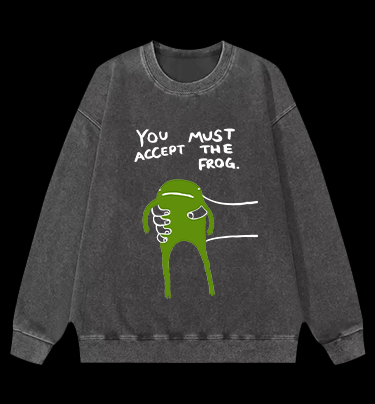 Give You Frog Kids Vintage Washed 100% Cotton Sweatshirt