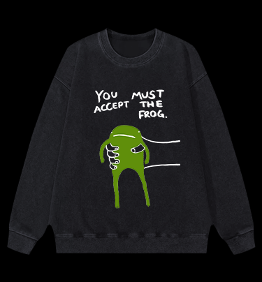 Give You Frog Kids Vintage Washed 100% Cotton Sweatshirt