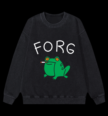 Smoking Frog Vintage Washed 100% Cotton Sweatshirt