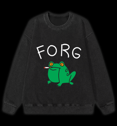 Smoking Frog Vintage Washed 100% Cotton Sweatshirt