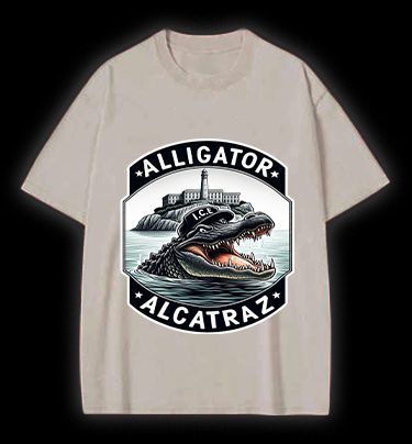 Crocodile Prison Vintage Washed 100% Cotton T-Shirt