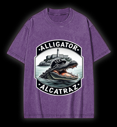 Crocodile Prison Vintage Washed 100% Cotton T-Shirt