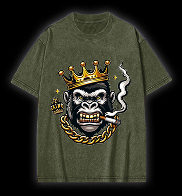 Monkey's Royal Vintage Washed 100% Cotton T-Shirt
