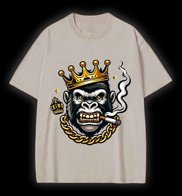 Monkey's Royal Vintage Washed 100% Cotton T-Shirt