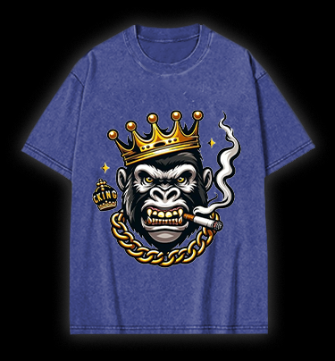 Monkey's Royal Vintage Washed 100% Cotton T-Shirt