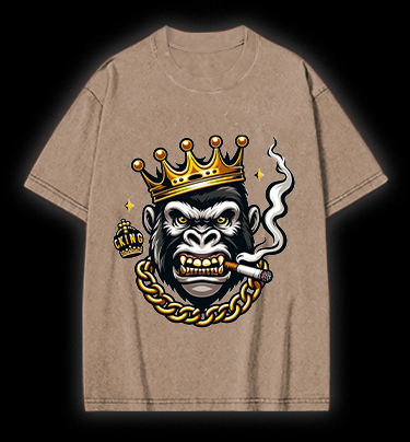 Monkey's Royal Vintage Washed 100% Cotton T-Shirt