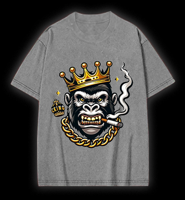 Monkey's Royal Vintage Washed 100% Cotton T-Shirt