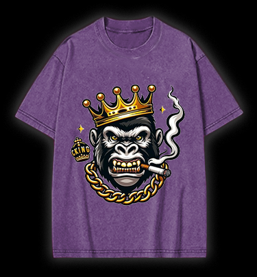 Monkey's Royal Vintage Washed 100% Cotton T-Shirt