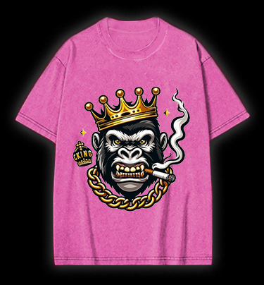 Monkey's Royal Vintage Washed 100% Cotton T-Shirt