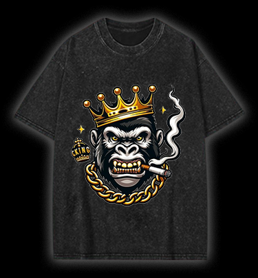 Monkey's Royal Vintage Washed 100% Cotton T-Shirt