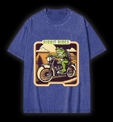 Frog's Moto Trip Vibe Vintage Washed 100% Cotton T-Shirt