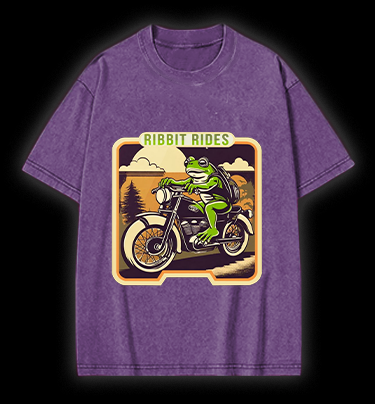Frog's Moto Trip Vibe Vintage Washed 100% Cotton T-Shirt