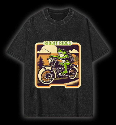 Frog's Moto Trip Vibe Vintage Washed 100% Cotton T-Shirt